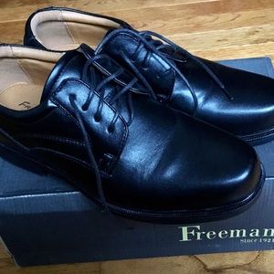 Men’s Freeman Free Flex Black Oxford Dress Shoes LANGLEY 11.5